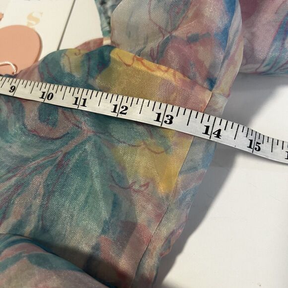 NEW SELKIE Sz XS The Princess Mini Dress in Stepmom Pastel Watercolor - Picture 11 of 13